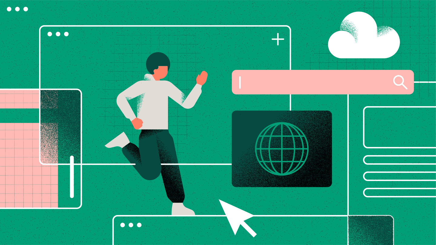 An abstract illustration depicting a practitioner navigating a Pattern Library