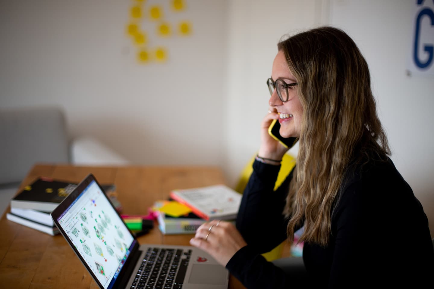 Carina Roost using the Futurice Connected Health Kit